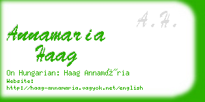 annamaria haag business card